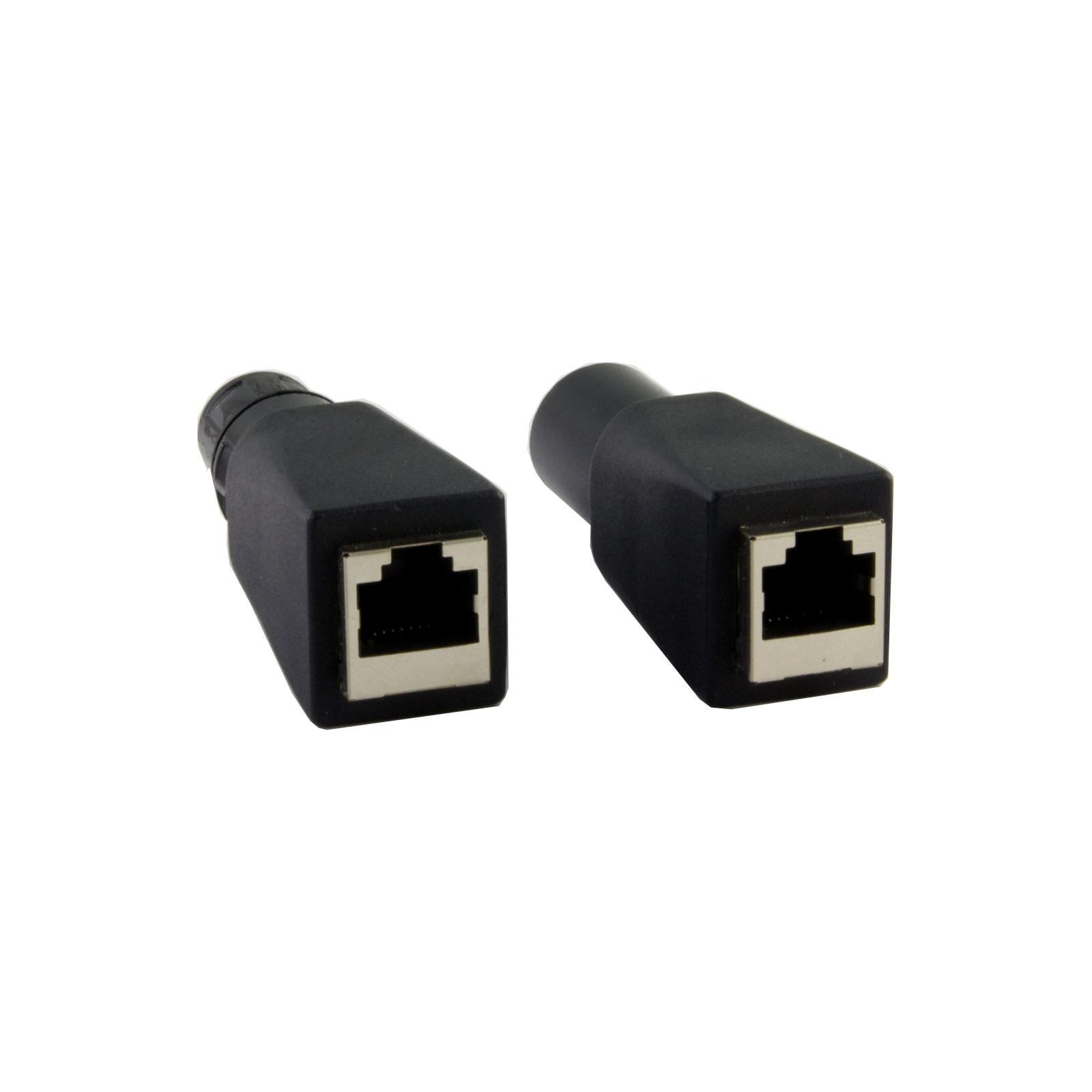 XLR-3 to RJ45 Adapter Connector Pair | Diode LED